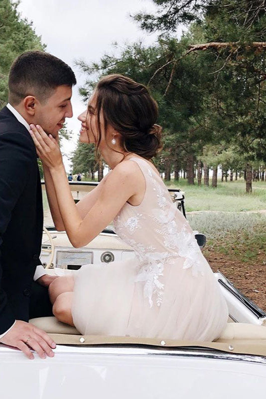Light Champagne Tulle Wedding Dresses TANYA BRIDAL Light Champagne Tulle Wedding Dresses TANYA BRIDAL