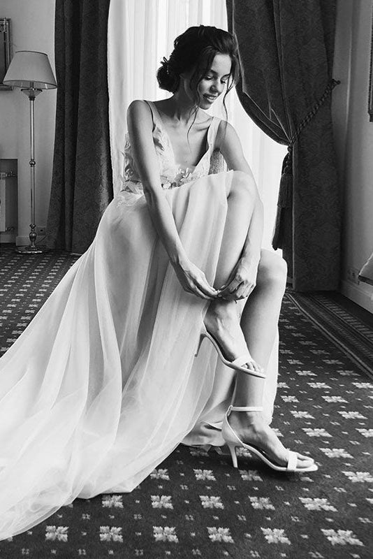 champagne dresses for weddings Light Champagne Tulle Wedding Dresses – TANYA BRIDAL