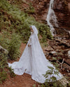 Lace Wedding Cape With Hood 2m Length Romantic Bridal Wrap Shawl ZJ025