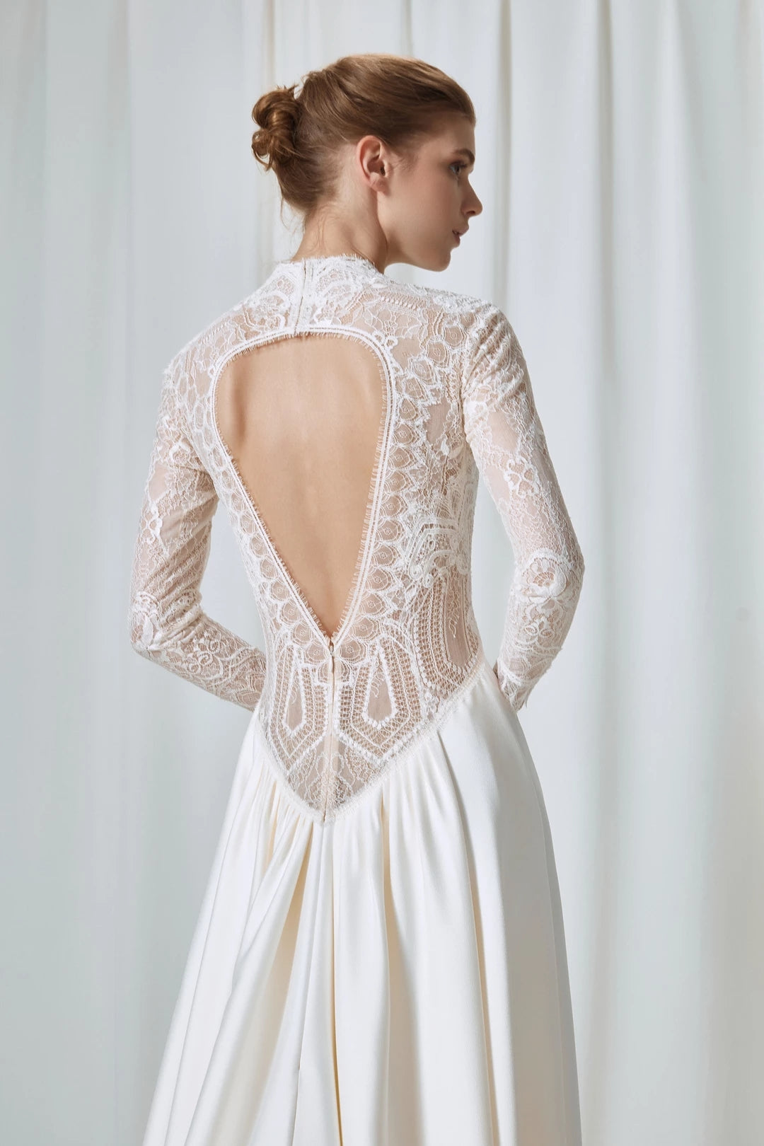 Long Fit Sleeve Wedding Dresses Open Back Vestido De Noivas ZW910 TANYA BRIDAL Long Fit Sleeve Wedding Dresses Open Back Vestido De Noivas ZW910 TANYA BRIDAL
