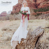 Long Sleeve Lace Chiffon Wedding Dresses Bohemian Vintage Bridal Gowns Romantic Love Robe de soiree DW055