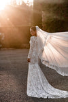 Long Sleeve Lace Wedding Dresses Mermaid Vestido De Noivas Chic DW624