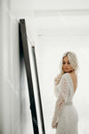 Long Sleeve Lace Beades Luxury Bohemian Bridal Gown  DW384