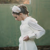 Long Sleeve Ivory Wedding Dresses Loose sleeve A Line Bridal Gowns Open back Vestido De Noivas DW242