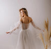 Long Tulle Transparent Detachable Elastic Band Wedding Sleeves DG050