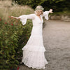Long Sleeve Lace Bridal Gowns V-Neck Robe de soriee Chic ZW498