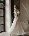 Loose Chiffon Wedding Dress Long sleeve DW296