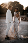 Luxury Bohemian Long Lace Wedding Dresses LTDZ432