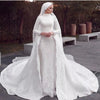 Muslim Mermaid Wedding Dresses With Detachable Train TBW78