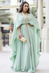 Moroccan Caftan Mint Green Evening Dresses Long TB1473