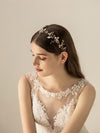 New Alloy Trefoil Bridal Hair Accessories Dusty Pink Beautiful Freshwater Pearls Headband Wedding Accessories O541