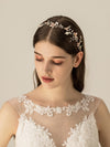 New Alloy Trefoil Bridal Hair Accessories Dusty Pink Beautiful Freshwater Pearls Headband Wedding Accessories O541