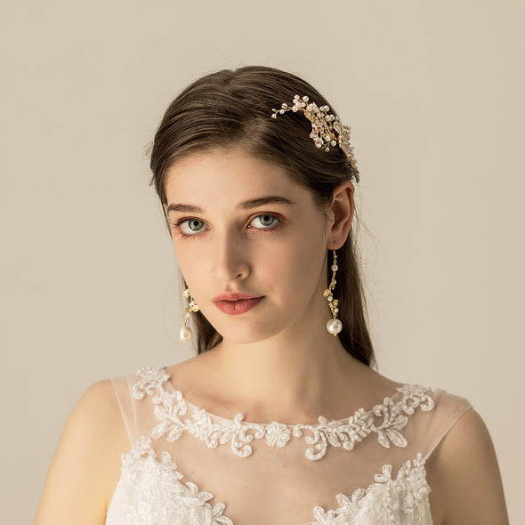 New Wedding Bride Tiaras Crown Headband Hair Comb Clips Hair Accessories O560