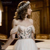 Off Shoulder Wedding Dresses Flora Lace Noivas DW238