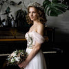 Off Shoulder Wedding Dresses Flora Lace Noivas DW238