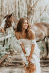 Off-The-Shoulder Boho Wedding Dresses Maxi A Line DW541