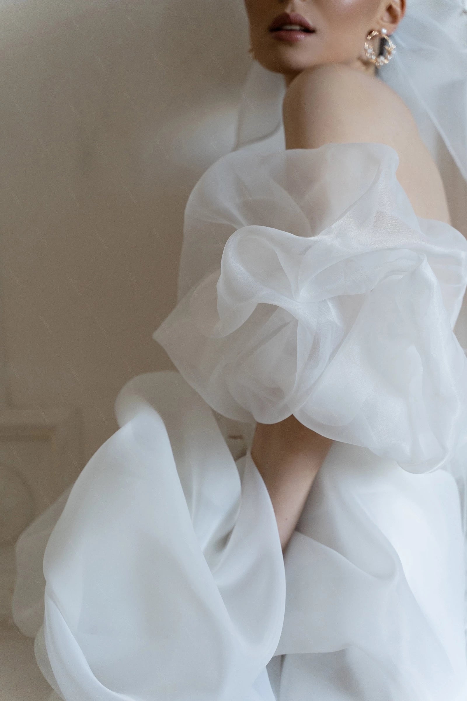 Organza Clouds Puff Sleeves Wedding Detachable Sleeves Chic Boho DG058 –  TANYA BRIDAL