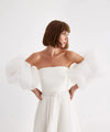 Removeable Sleeves Short Puff Wedding Sleeves DG092