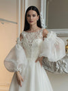 Organza Lantern Sleeve Detachable Wedding Sleeve DG036