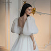 Organza Puff Sleeves Short Elegant Bridal Detachable Sleeves DG035