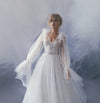 Plisse Tulle Long Sleeves Romantic Dreamy Wedding Sleeves DG044