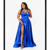 Satin Long Prom Dresses With Pockets