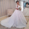 Plus size Lace Appliques Wedding Dresses Long Sleeve 218171211