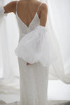 Puff Organza Big Sleeves Detachable Wedding Sleeves Set DG080