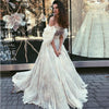 Puff Sleeve Wedding Dresses Vintage Style Printed Charming Bridal Gown Vestido de Noivas DW022