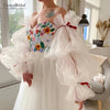 Removeable Tulle Sleeves Ivory Color With Red Ribbon Chic DG052