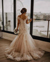 Romantic Lace Appliques Mermaid Wedding Dresses Robe de mariee