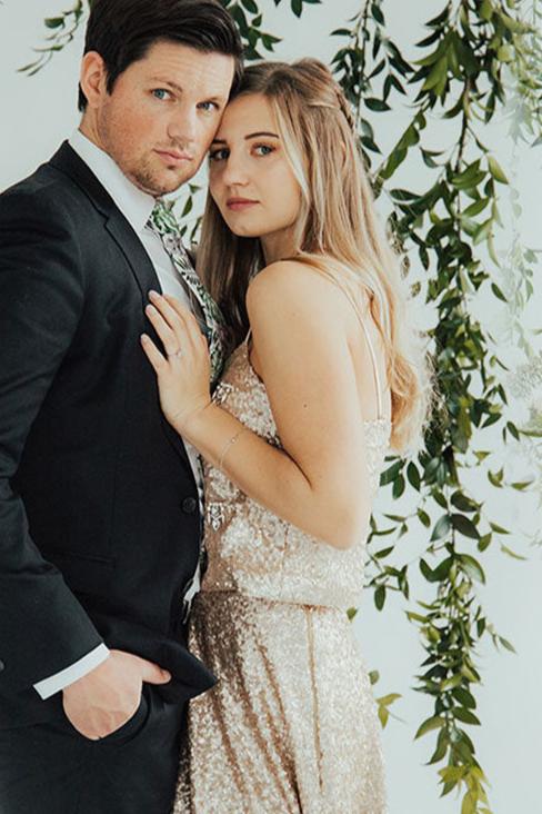 Rose Champagne Sequines Wedding Dresses TANYA BRIDAL Rose Champagne Sequines Wedding Dresses TANYA BRIDAL
