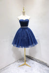 Royal Blue /Black Bling Bling Homecoming Dress  ZHM070