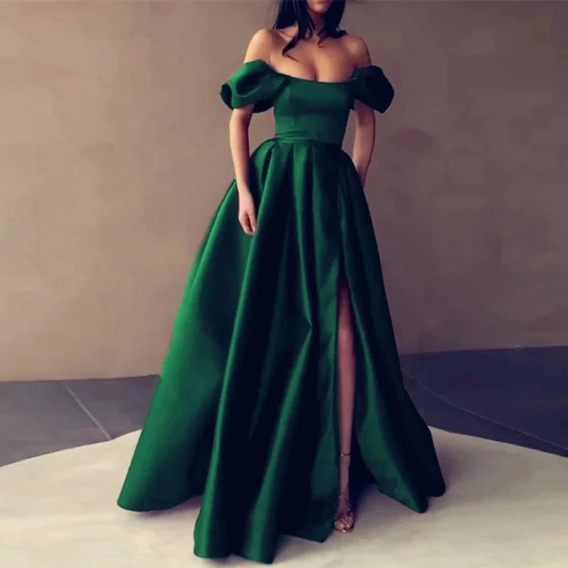 Royal Blue Satin Prom Dresses Side Split TANYA BRIDAL Royal Blue Satin Prom Dresses Side Split TANYA BRIDAL