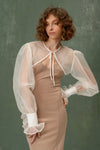 Romantic Classcial Long Detachable Sleeve With Ribbon DG197