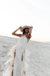 Halter Mermaid Wedding Dresses With Stunning Tassels DW671