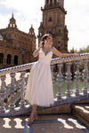 Simple Soft Satin Wedding Dresses Mid-Calf  DW698