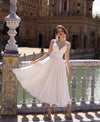 Simple Soft Satin Wedding Dresses Mid-Calf  DW698