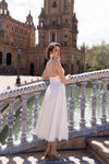 Simple Soft Satin Wedding Dresses Mid-Calf  DW698