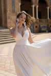 Simple Soft Satin Wedding Dresses Mid-Calf  DW698