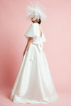 Two Pieces Elegant Simple Bridal Gowns Short Puff Sleeve Chic ZW797