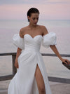 Satin Cloud Removeable Chic Puff Wedding Sleeve DG085