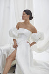 Satin Cloud Removeable Sleeves Long Sleeves Set Wedding Accessories DG077