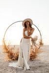 Halter Mermaid Wedding Dresses With Stunning Tassels DW671