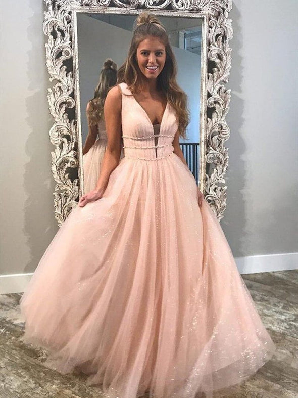 Sexy Deep V Neck Sparkle Long Evening Dress Robe De Soiree BlingBling Backless Prom Party Dresses 2020 Vestidos De Gala