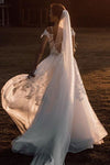 Champagne lining Mermaid Bridal Gowns with Dechable Skirt DW192