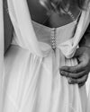Sheer chiffon wedding dress ,A Line simple beach bridal gowns DW295
