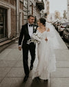 Short Lantern Sleeve Wedding Dresses Chaming Princess Bridal Gowns DW547