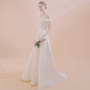 Short Sleeves Simple Wedding Dresses Bohemian Off The Shoulder Wedding Bridal Dress