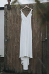 Simple Deep V-Neck Backless Wedding Dress Vestido De Noivas ZW463